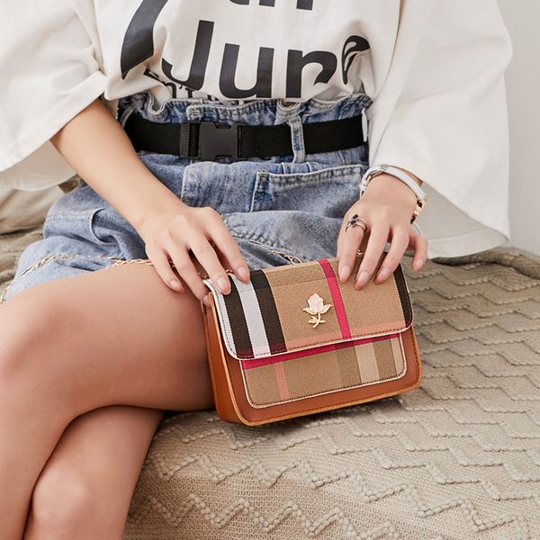 

womens bags 2020 new fashion bags cross body shoulder bag patchwork ladies pu flower flap bag sb004
