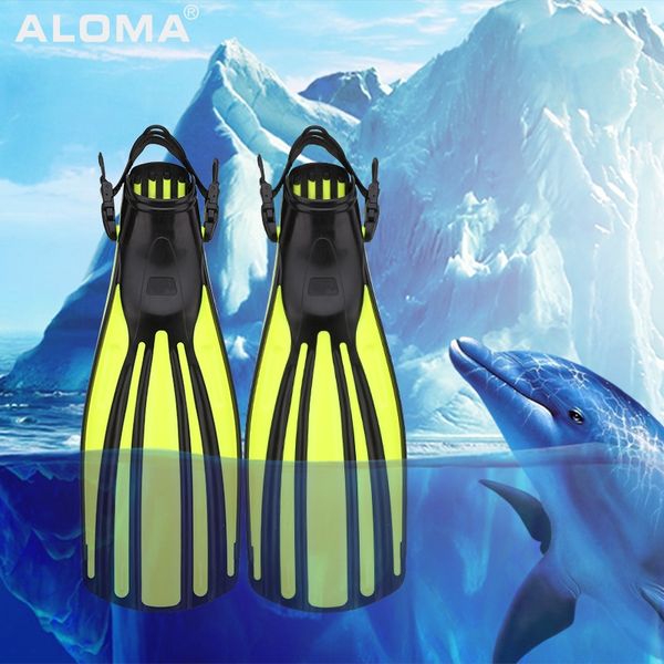 

professional deep diving long flippers 36-47 size adjustable diving lung frog shoes open heel set foot mid-length four-line king kong