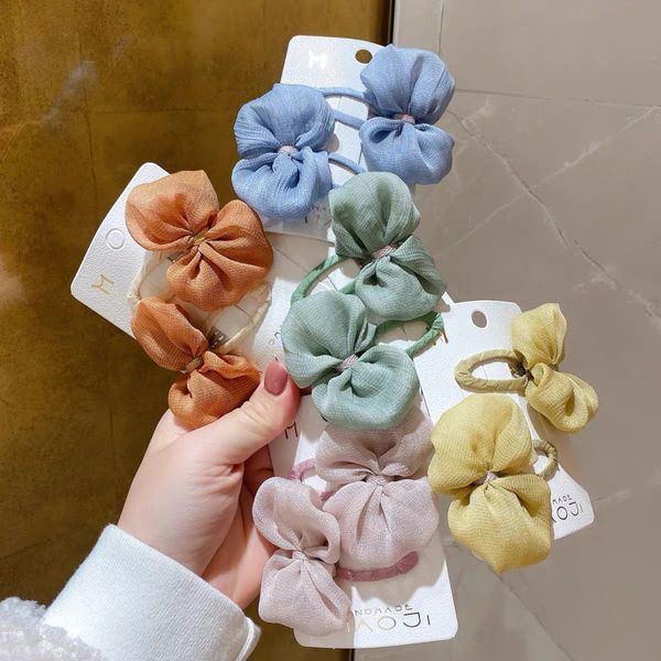 

new korean same butterfly butterfly ins macaron cream colorful bubble bow children bb clip princess hair accessories, Slivery;white