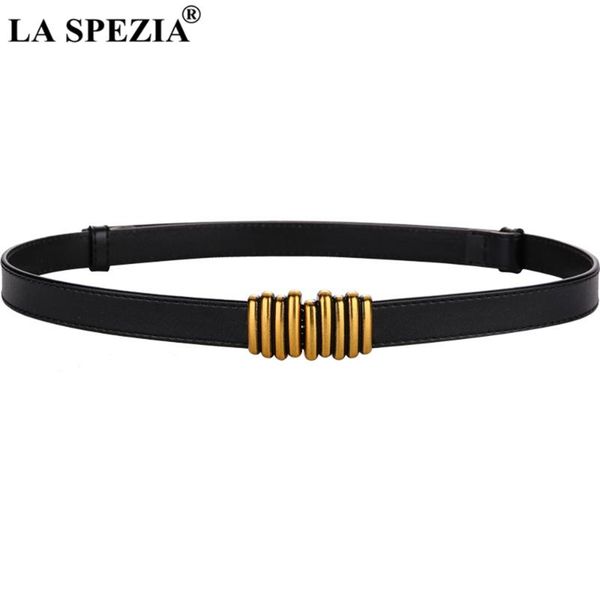 

la spezia genuine leather women belt fashion waist belt for dress female waist strap lady waistband 100cm, Black;brown