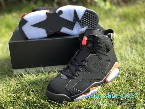 

2019 returning 6 black infrared men casual shoes 3m unc 6s designer trainers sneakers 384664-060 with boxc27