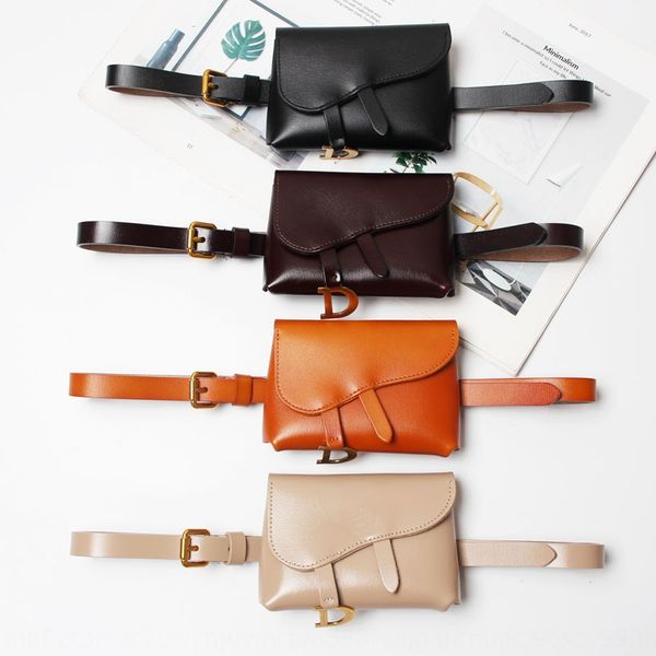 

2019 new fashion simple dress saddle small square saddle leather small square bag running bag matching dress shirt belt waist seal, Black;brown