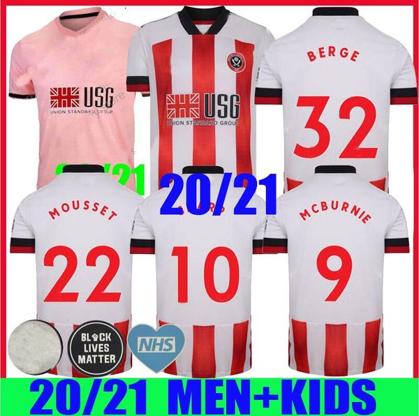 

20 21 sheffield soccer jerseys berge mousset united 2020 2021 mcburnie lundstram fleck men kids kit football shirt sets norwood sharp jersey, Black;yellow