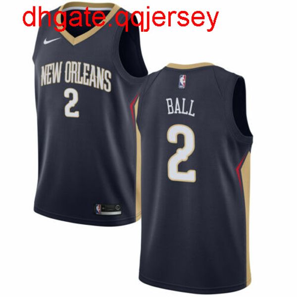 

lonzo ball #2 men's official jersey new nkvest stitched basketball jerseys, Gray