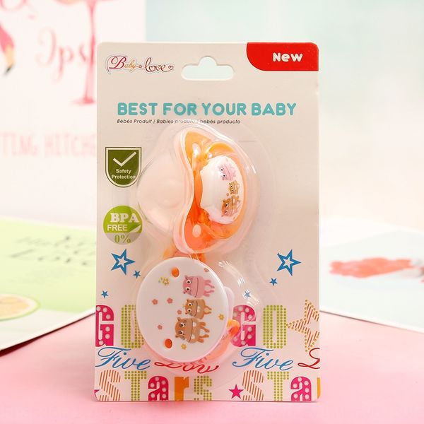 

baby silicone silicone nipple nipple sleeping pacifier newborn baby pacifier with lid 0-6-18