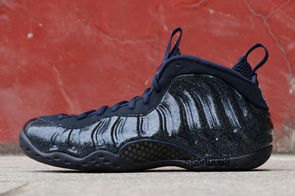 

foams one obsidian glittery new york blue orange penny hardaway basketball shoes kids for mens shoes foam 1 trainers sneakers, Black
