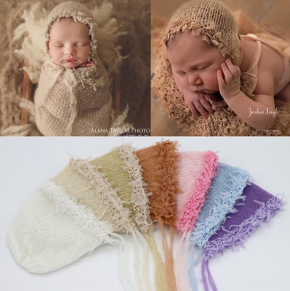 

new children's pgraphy feather edge mohair hat hat pgraphy baby cap baby cap, Blue;gray