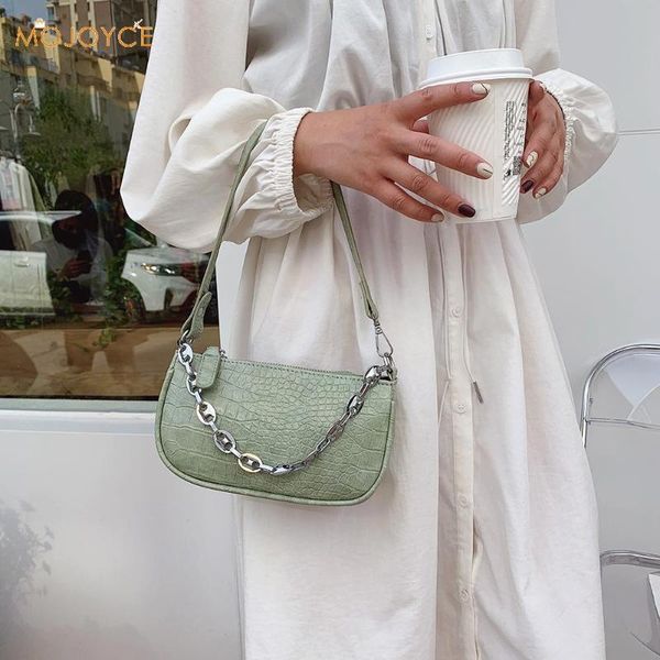 

pattern women shoulder totes bags clutch handbag solid pu leather chain for outdoor shopping traveling decoration