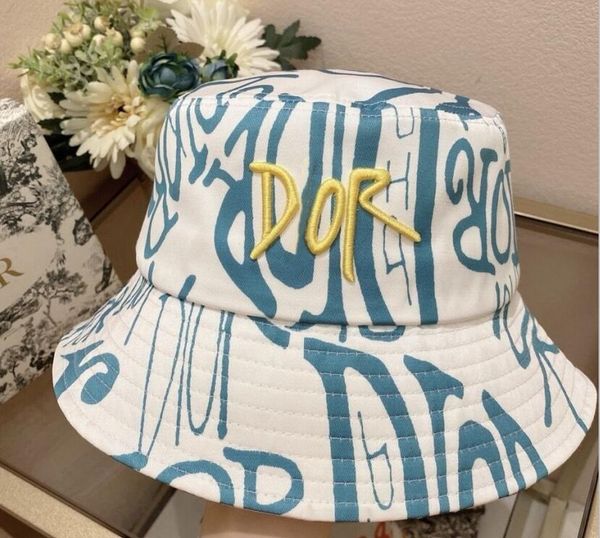 

new star with the same style of ladies fisherman hat casual fashion embroidery letter basin hat sun shade designer hats caps women, Blue;gray