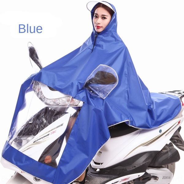

hyt9t raincoat thickened motorcycle electric vehicle rain gear oxford poncho electric vehicle motorcycle extra large rain gear transparent l, Black