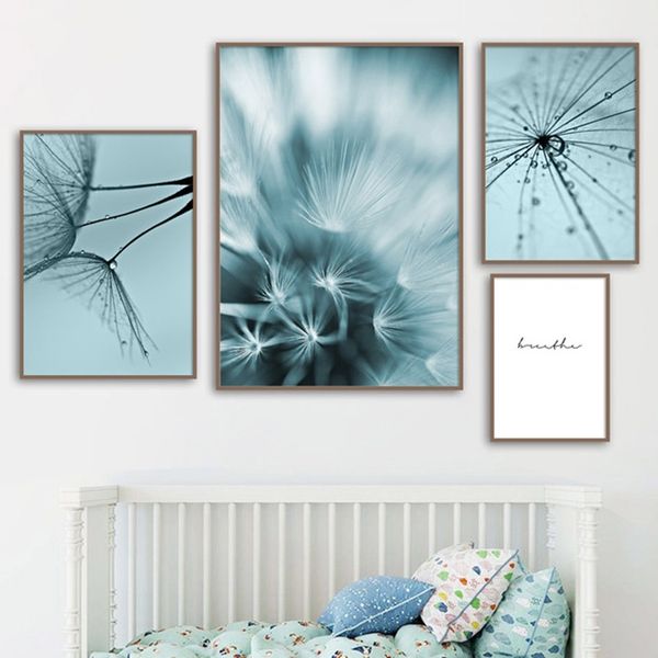 

modern home decoration nordic art posters and prints dandelion quotes landscape canvas painting plant wall pictures for bedroom