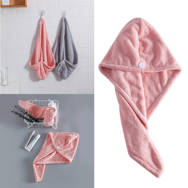 

microfibre after shower hair drying wrap womens girls lady's towel hair wrap towel drying bath spa head cap hat bathing tools