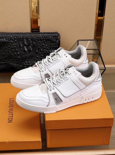 

2020u luxury limited leather daily low casual sneakers, fashionable wild outdoor men's shoes, size: 38-45, Black