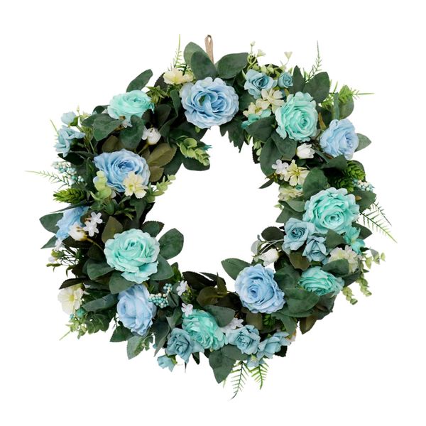 

artificial peony flower wreath door hanging garland wedding window decor