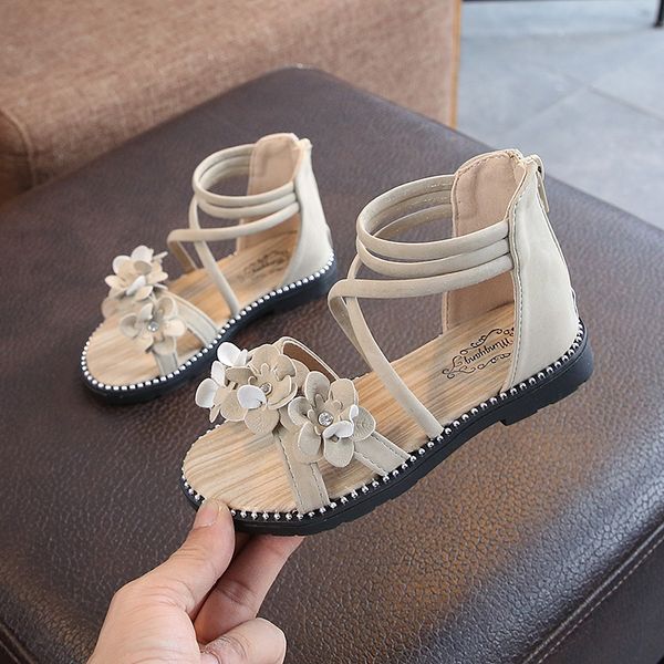 

girls' 2020 new girls sandals children's children's ' shoes korean children princess shoes fashion soft bottom sandals, Black;red