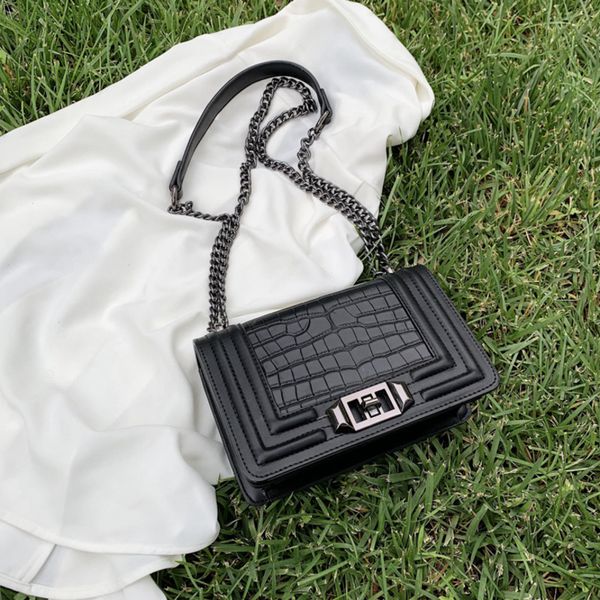 

2020 luxury leather crossbody bags for women travel handbag chain fashion quality lock small ladies shoulder messenger bags sac