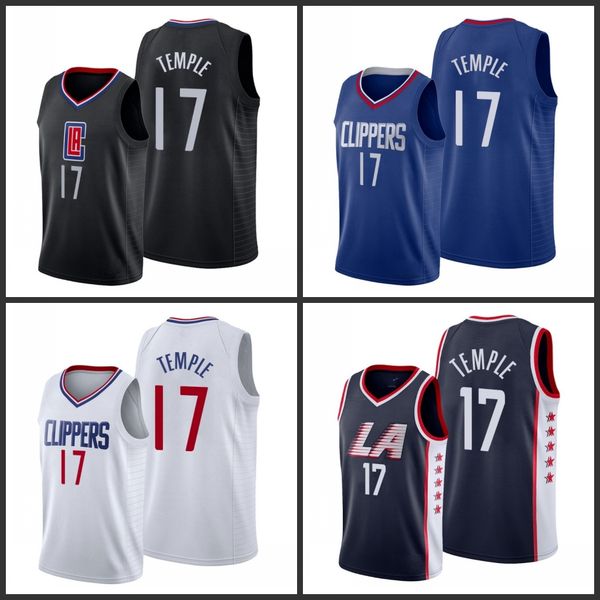 

los angeles clippers garrett temple men city basketball jersey, Black