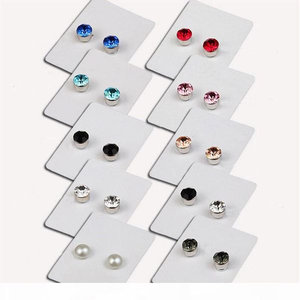 

j magnet magnetic ear stud ,auniquestyle fashional 6mm one pair fashion non piercing clip stud earrings lover jewelry earrings pearl, Silver