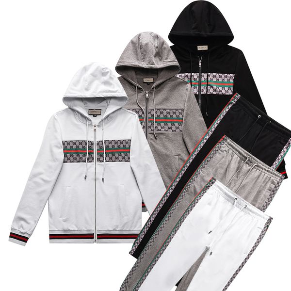 

20ss designer tracksuit men luxury sweat suits autumn brand mens tracksuits jogger suits jacket + pants sets leisure women's sports s, Gray