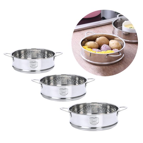 

3pcs vegetable steamer basket inserts stainless steel cooker set