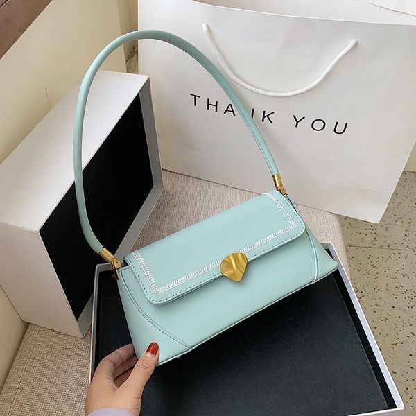 

women's 2020 embroidered shoulder new embroidered underarm leggings bag new fashion all-match shoulder bag women, White
