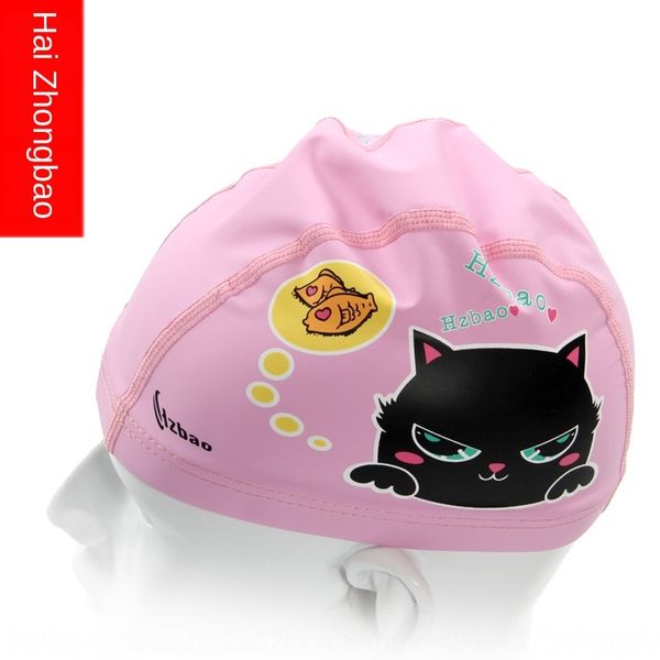 

multi-color printing children's printed pu-coated children's swimming cap waterproof-coated swimming cap