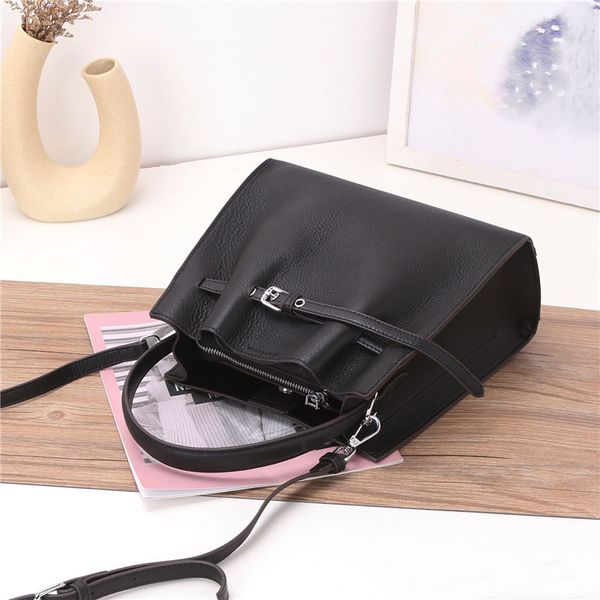 

factory wholesaler fashion brand women handbag genuine leather tote bag with a leather adjustable bag belts lady crossbody shoulder bags