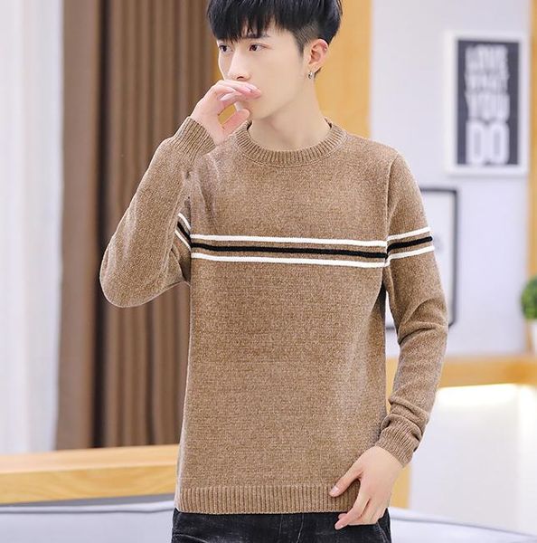 

2020 spring and autumn winter with new style fashion long sleeve round collar set head men's sweater coat, White;black