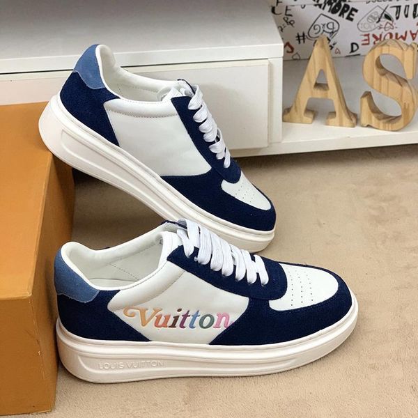 

2020k customized version of luxury design printed high-quality leather sneakers wild mens casual shoes mens banquet shoes size: 38-45, Black