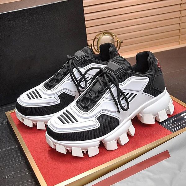 

luxury cloudbust thunder knit sneakers mens shoes fashion classic breathable shoes comfortable low lace -up type men shoes drop ship, Black