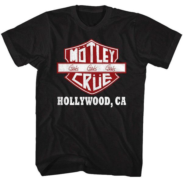 

fashion popular motley crue hollywood ca t shirt heavy metal, Gray;blue