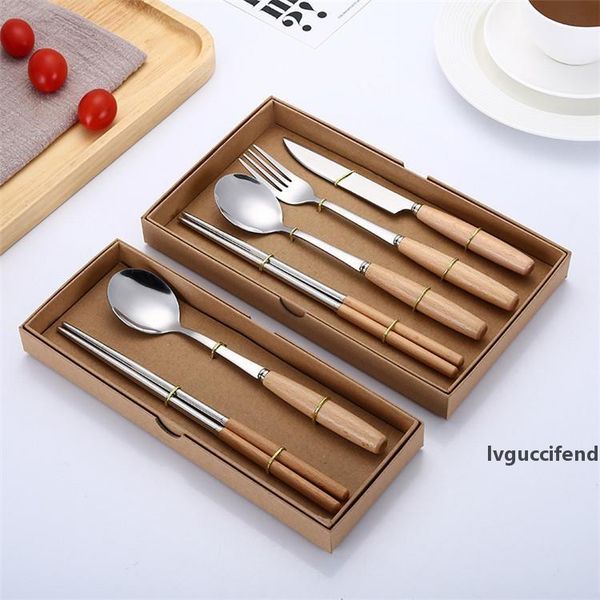 

promotional wood handle tableware set fancy 2pcs wood handle cutlery set 4pcs wood handle flatware set