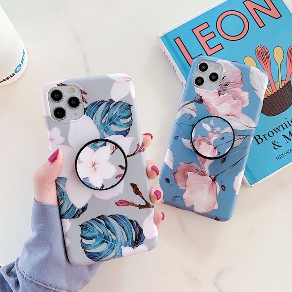 

fashion flower patterns phone case for iphone 11 pro max xr 8 7 6s plus selling soft tpu phone cases with bracket