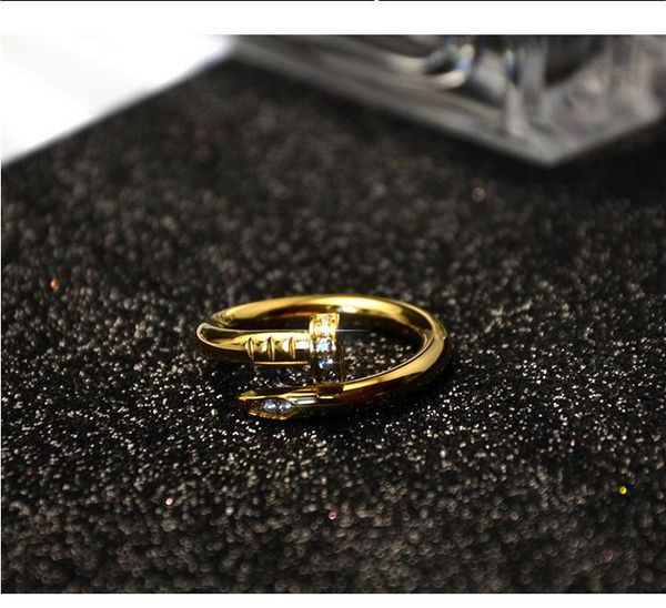 

famous designer ring brand rings 925 silver gold-plated rings with diamond-encrusted opening women banquet party luxury jewelry gift