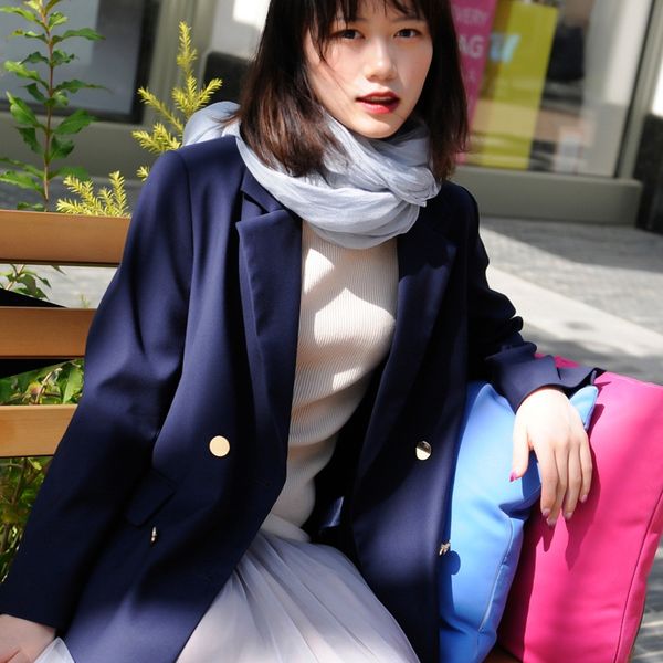 

ruoningsincerely recruit 19 new gold buckle advanced suitruansincerely recruit 19 clot new gold women's clothing women's suit, White;black