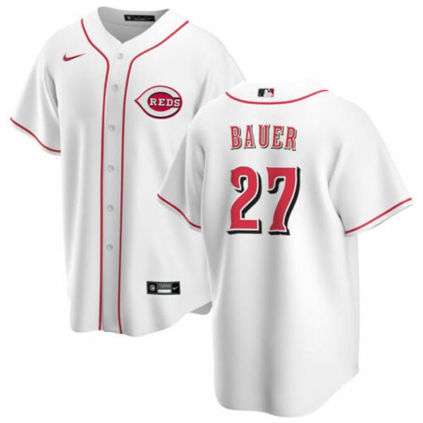

trevor bauer #27 men's all colors 2020 mens stitched xs-6xl baseball jerseys, Gray