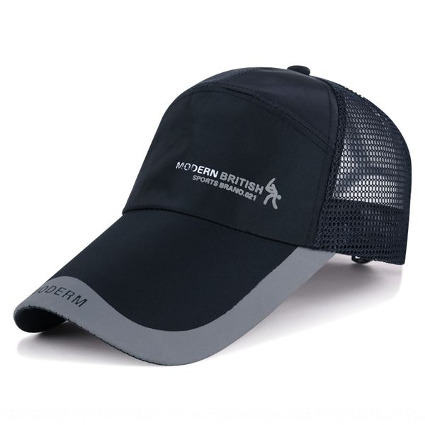 

summer new middle-aged and baseball elderly men's baseball cap lengthened eaves sun-proof sunshade mesh breathable cap, Blue;gray