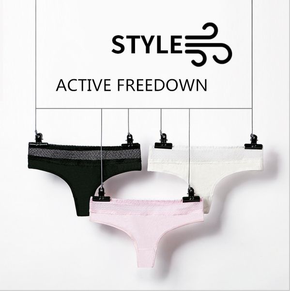 

new 2020 and sport casual type ladies g-strings mix colours -3xl size 100%cotton soft material ing, Black;white