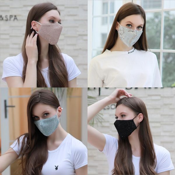 

spring summer mask cotton breathable face mask sunproof dustproof mouth cover washable reusable masks fill filter e41305#458, Black