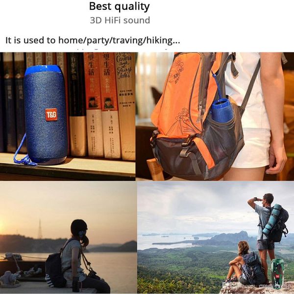 

tg117 portable speaker waterproof bluetooth speaker outdoor bicycle subwoofer bass wireless speakers mini column box loudspeaker fm tf