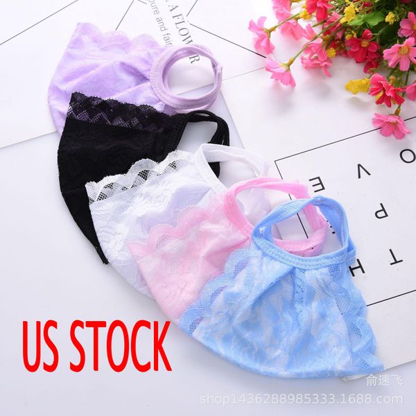 

fashion designer masks lace cotton mask breathable thin summer fy0060 mask outdoor dustproof cycling washable reusable earloop fy0060