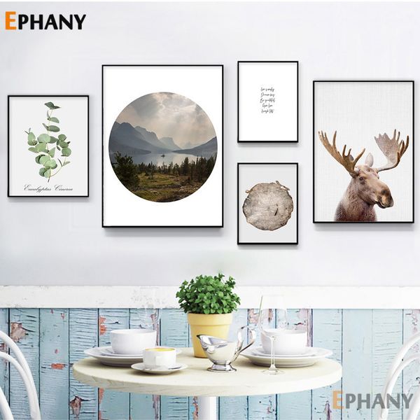 

mountain landscape canvas poster nordic style inspirational poster wall art print painting picture scandinavian home decor