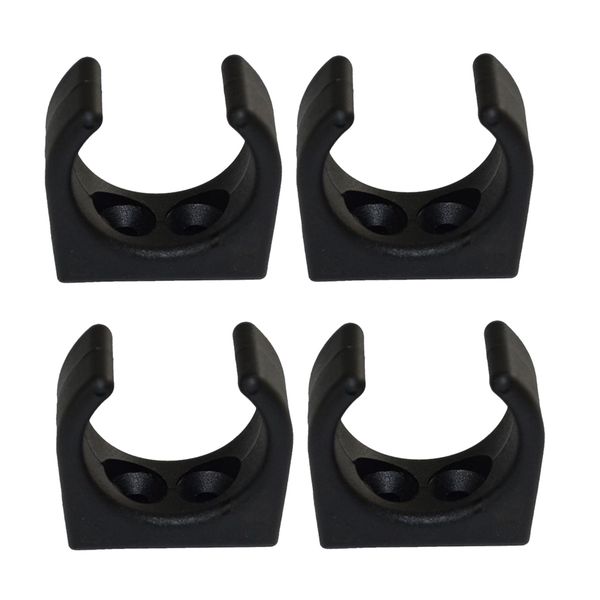 

4 pieces marine clips ladder paddle rod stowing brackets black