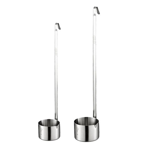 

2x wine dipper beer pouring measuring spoon hanging sauce ladle 50+250ml