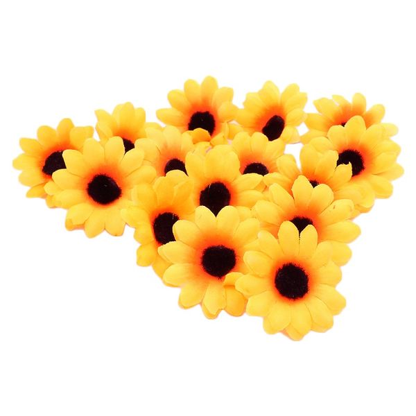 

100 x artificial silk flower heads small chrysanthemum fake flower head gerbera daisy diy wedding home decoration colorful