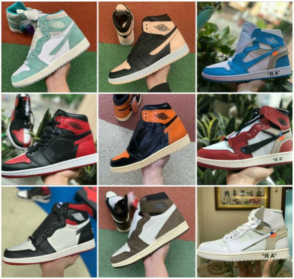 

2020 new high 1 og mid x travis scotts basketball shoes turbo green origin story gs banned nrg x union retroes 1s unc white blue low shoes23