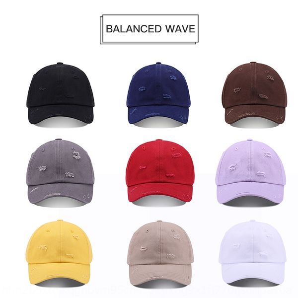 

new ins cap men' and sun hat women' solid color hole wash cap all-match student korean style autumn sunshade sun hat, Blue;gray