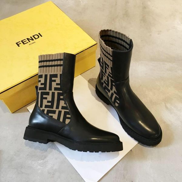 

fashion women breathable lace-up boots luxury leather women boots black leather biker boots high-quality with box packaking 03