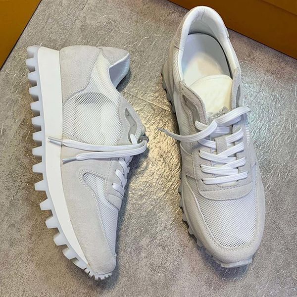 

дорогие мужчины обувь повседневная с origin box plus размер мужская обувь резиновая подошва ls42 chaussures pour hommes плюс размер footwear, Black