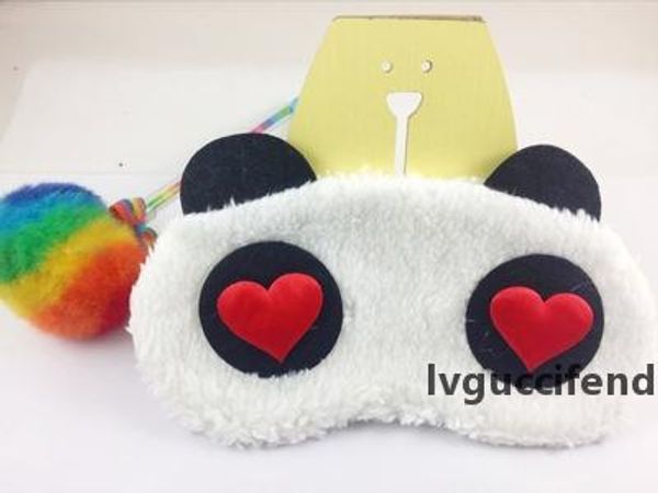 

sleep mask cute eyeshade cartoon panda style blindfold plush fabric blindfold sleeping eye shade cover home supplies
